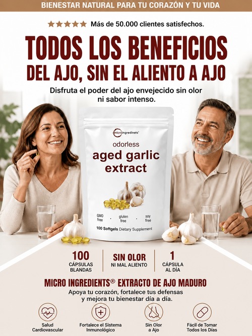 Extracto de Ajo Maduro – Bienestar cardiovascular y antioxidante en una cápsula